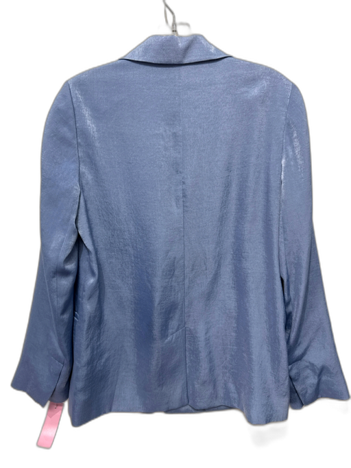 Vince Size 2 Periwinkle Blue Polyester Satin Single Breasted Blazer Jacket Periwinkle Blue / 2