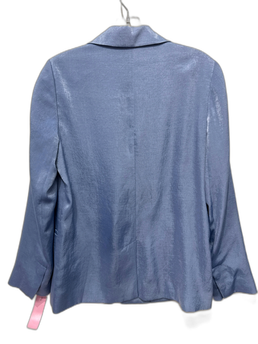 Vince Size 2 Periwinkle Blue Polyester Satin Single Breasted Blazer Jacket Periwinkle Blue / 2