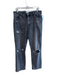 Vervet Size 32 Dark Wash Cotton Blend 5 Pocket Ripped Straight Zip Fly Jeans Dark Wash / 32