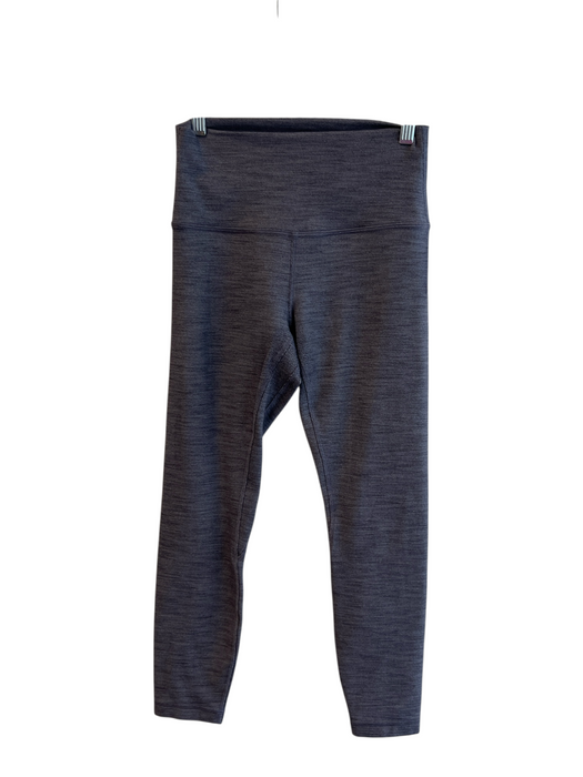 Lululemon Size 6 Grey Nylon Athletic High Rise Seam Detail Leggings Grey / 6