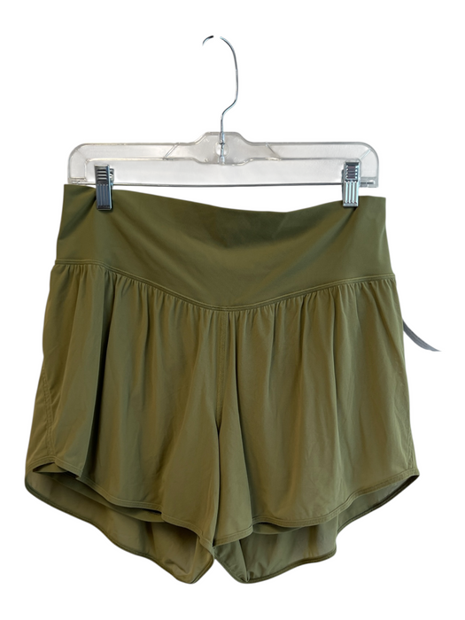 Lululemon Size 12 Green Nylon High Rise Athletic High Low Flowy Shorts Green / 12