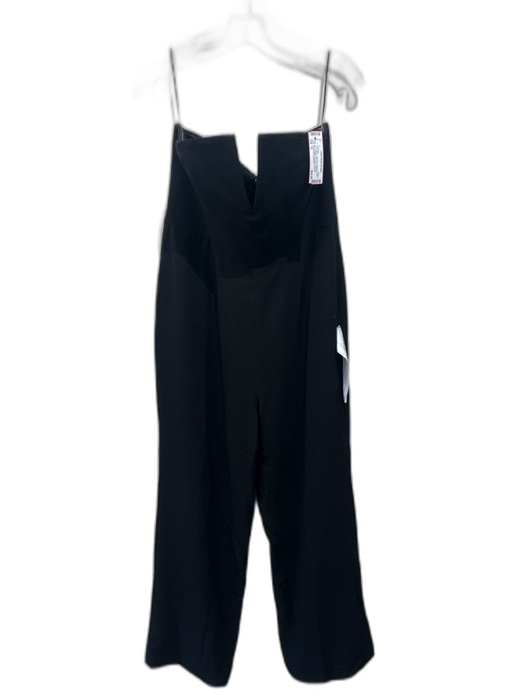 Dress the Population Size XL Black Polyester Strapless Deep Cut Boning Jumpsuit Black / XL