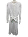 Boden Size 6 White Linen Button Front Floral Embroidery eyelet Long Sleeve Dress White / 6