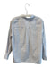Vince Size XS White, Brown & Blue Cotton Striped Long Sleeve Split Collar Top White, Brown & Blue / XS