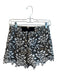 Alice & Olivia Size 0 Black & White Polyester Back Zip Overlay Uneven Hem Shorts Black & White / 0