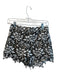 Alice & Olivia Size 0 Black & White Polyester Back Zip Overlay Uneven Hem Shorts Black & White / 0