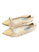 Prada Shoe Size 6.5 Peach & Tan Leather Bow detail Pointed Toe Stretch Shoes Peach & Tan / 6.5