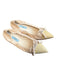 Prada Shoe Size 6.5 Peach & Tan Leather Bow detail Pointed Toe Stretch Shoes Peach & Tan / 6.5