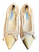 Prada Shoe Size 6.5 Peach & Tan Leather Bow detail Pointed Toe Stretch Shoes Peach & Tan / 6.5