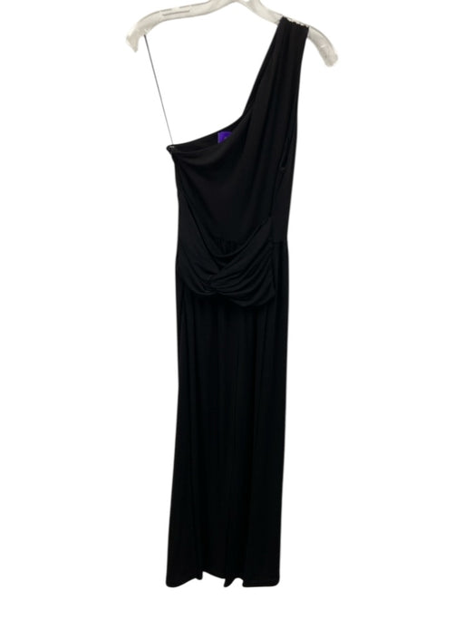 Michael Kors Collection Size 8 Black Viscose Blend Sleeveless Gathered Jumpsuit Black / 8