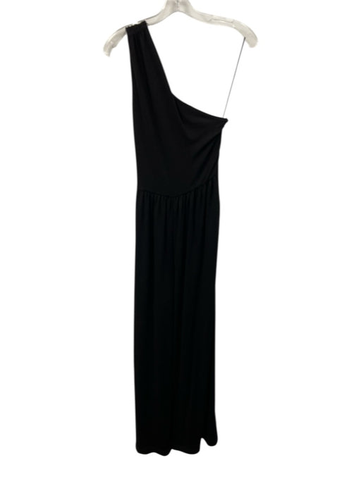 Michael Kors Collection Size 8 Black Viscose Blend Sleeveless Gathered Jumpsuit Black / 8
