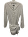 Drew Size S White & Navy Cotton Blend Striped Long Sleeve 1/4 Zip Dress White & Navy / S