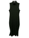 Susana Monaco Size S Dark Green Nylon Blend Sleeve Cut Outs Maxi Mock Neck Dress Dark Green / S