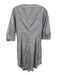 Tibi Size 2 White & Blue Cotton Striped Button Front Asymmetric Dress White & Blue / 2