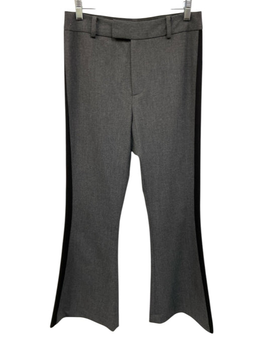 Smythe Size 2 Dark Grey Poly Blend Zip & Hook Closure Flare Leg Pants Dark Grey / 2