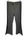 Smythe Size 2 Dark Grey Poly Blend Zip & Hook Closure Flare Leg Pants Dark Grey / 2