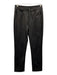Paige Size 25 Black PU Leather Zip & Button Straight Mid Rise Pants Black / 25