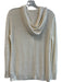 Brochu Walker Size S Cream Linen Knit Long Sleeve Hood Kangaroo Pocket Top Cream / S