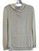 Brochu Walker Size S Cream Linen Knit Long Sleeve Hood Kangaroo Pocket Top Cream / S