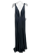 Sherri Hill Size 4 Black Polyester Sleeveless Plunge Neckline Side Slit Gown Black / 4