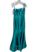 Sherri Hill Size 6 Teal Green Polyester Strapless Cupped Side Slit Gown Teal Green / 6
