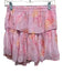 Loveshackfancy Size M Pink & Multi Viscose Elastic Waist chiffon Tiered Skirt Pink & Multi / M