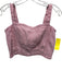 Hudson Size XS Dusty Pink Linen Blend Adjustable Strap Smocked Back Crop Top Dusty Pink / XS