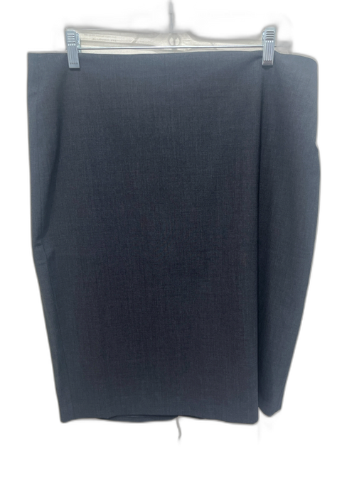 Theory Size 12 Charcoal Gray Wool Blend suiting Knee Length Back Zip Skirt Charcoal Gray / 12