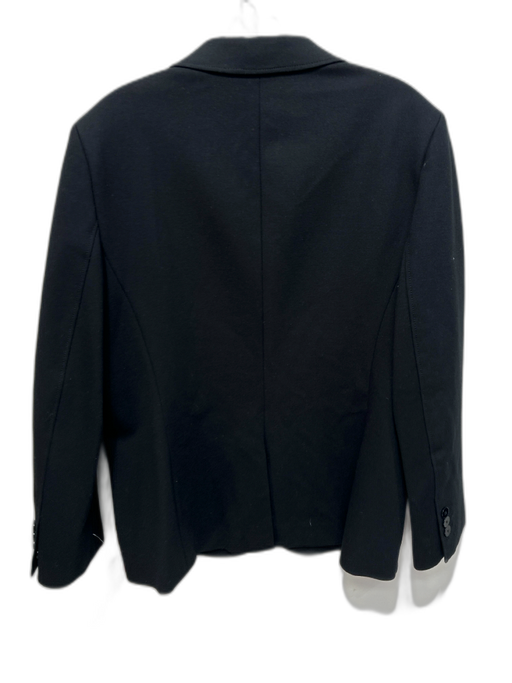 Theory Size 12 Black Rayon Blend Two Button Patch Pocket Lapel Blazer Jacket Black / 12