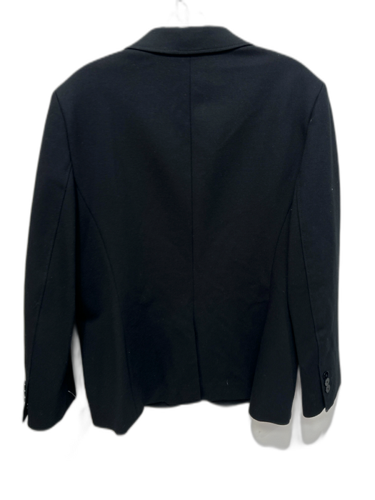 Theory Size 12 Black Rayon Blend Two Button Patch Pocket Lapel Blazer Jacket Black / 12