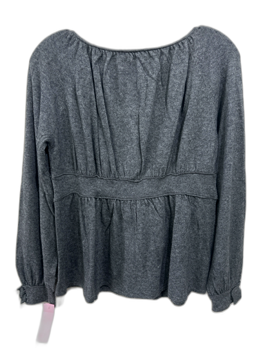 Philosophy di Alberta Ferretti Size 10 Gray Wool Blend Snap Button Cardigan Gray / 10