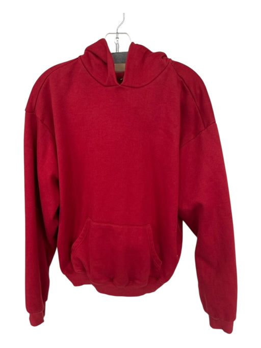 SKIMS Size L Red Cotton Blend Hooded Long Sleeve Hoodie Red / L