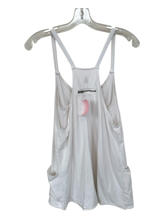 FP Movement Size M White Spaghetti Strap Solid Athletic Romper White / M