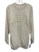 Anine Bing Size Medium Cream White Cotton Long Sleeve Logo Boucle Sweater Cream White / Medium