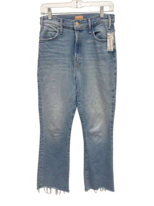 Mother Size 29 Light Wash Cotton Denim High Rise Whiskering Raw Hem Jeans Light Wash / 29