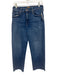 Mother Size 27 Dark Wash Cotton Denim Mid Rise Whiskering Faded Jeans Dark Wash / 27