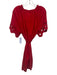 Marie Oliver Size Small Red Cotton Blend Short Sleeve Eyelet Elastic Neck Dress Red / Small