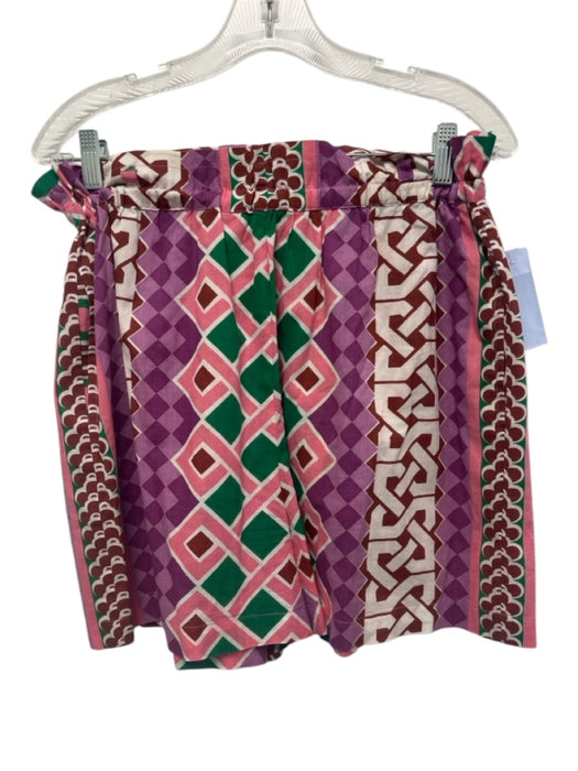 Mille Resort & Travel Size S/M Purple, Pink, Green Cotton Mixed Print Short Set Purple, Pink, Green / S/M