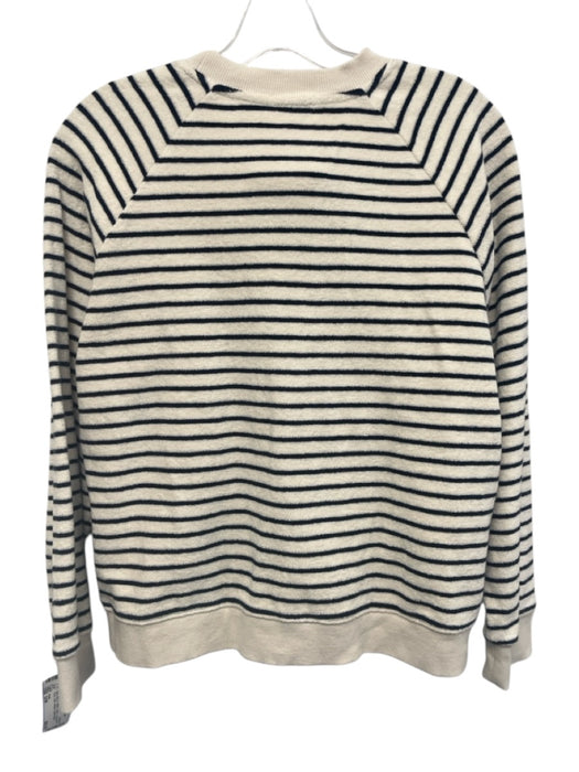 Rails Size S/M Navy Blue & White Cotton Long Sleeve Terry Cloth Short Set Navy Blue & White / S/M