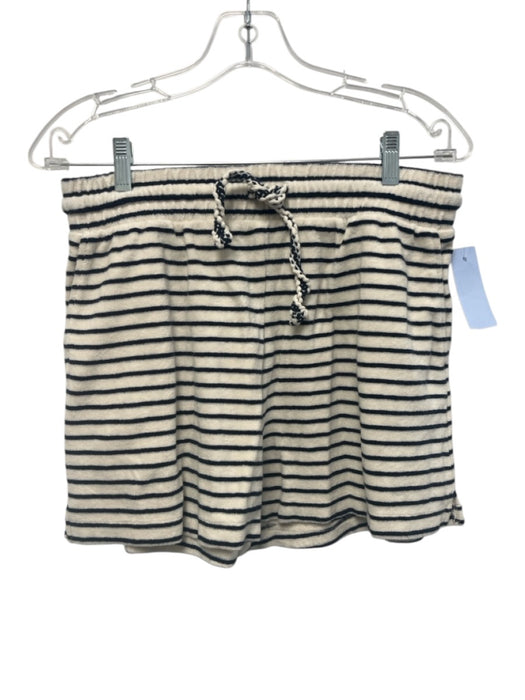 Rails Size S/M Navy Blue & White Cotton Long Sleeve Terry Cloth Short Set Navy Blue & White / S/M