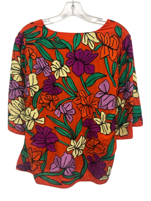 Roller Rabbit Size S/M Orange, Purple, Green Cotton Short Sleeve Short Set Orange, Purple, Green / S/M