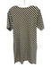 Tory Burch Size Small White & Black Cotton Short Sleeve Striped Pockets Dress White & Black / Small