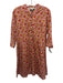 Tuckernuck Size Medium Pink, Orange, Green Cotton Blend Long Sleeve Floral Dress Pink, Orange, Green / Medium