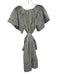 Mirth Size Small Green, Blue, White Cotton Short Sleeve Striped Pintuck Dress Green, Blue, White / Small