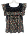 Mi Golondrina Size Small Red, Green, Blue Cotton Blend Ruffle Cap Sleeve Top Red, Green, Blue / Small