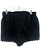 Ulla Johnson Size 8 Black Linen Blend Elastic Drawstring Waist Scalloped Shorts Black / 8