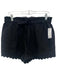 Ulla Johnson Size 8 Black Linen Blend Elastic Drawstring Waist Scalloped Shorts Black / 8