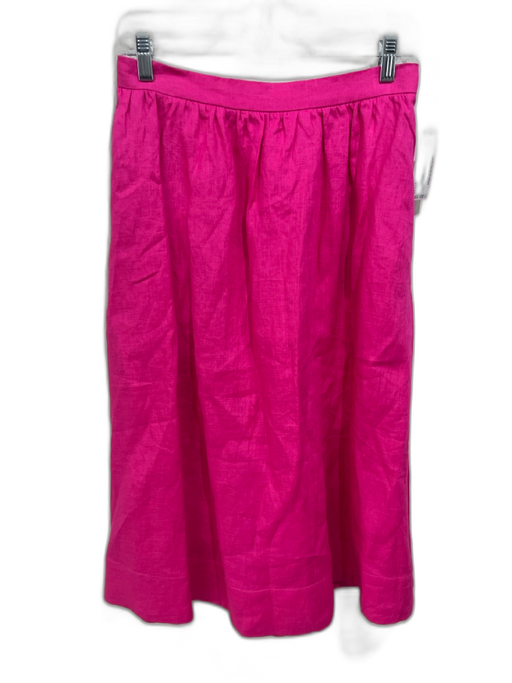 Rhode Size M Hot pink Missing Fabric Tag Linen Feel Elastic Back Side Zip Skirt Hot pink / M