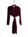 Nicholas Size 36 Ruby Polyester Deep V Neck Long Sleeve Cut Outs Back Zip Dress Ruby / 36