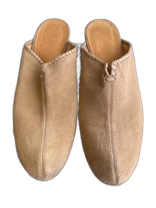 Jack Rogers Shoe Size 10 Tan Suede Wedge Open Heart Whipstich Detail Shoes Tan / 10